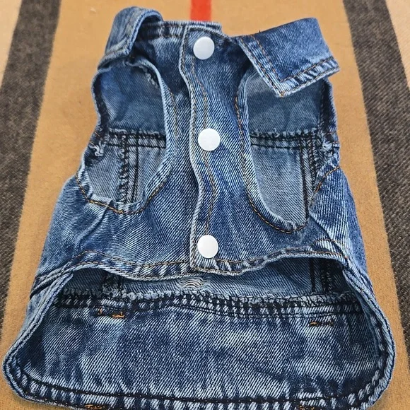 Classic Blue Denim Pet Jackset Size S NWOT - Picture 2 of 5